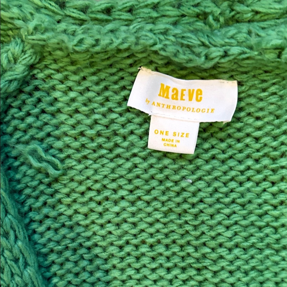 Maeve Emerald Open-Knit Shrug - Picture 2 of 3